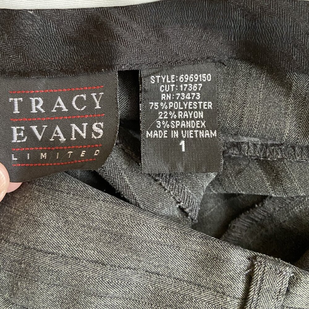 Tracy Evans low rise boot cut gray pants size 1 - Picture 8 of 12